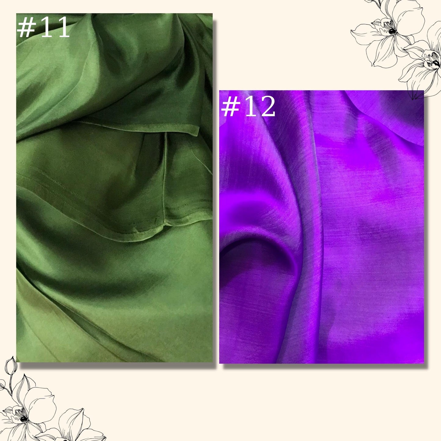 PURE MULBERRY SILK fabric by the yard – Satin silk fabric – 19mm - Organic fiber - Silk apparel fabric - Gift for women