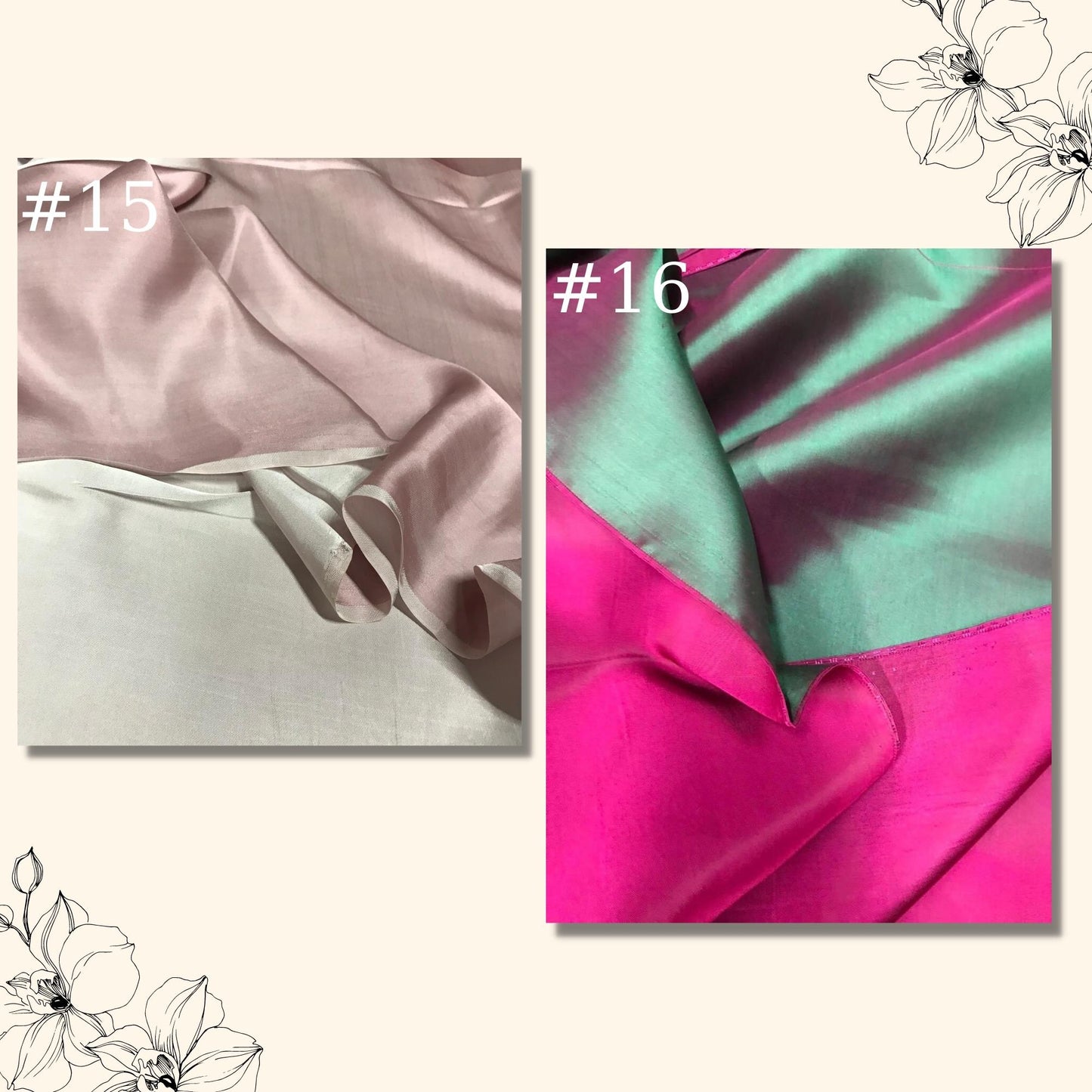 PURE MULBERRY SILK fabric by the yard – Satin silk fabric – 19mm - Organic fiber - Silk apparel fabric - Gift for women