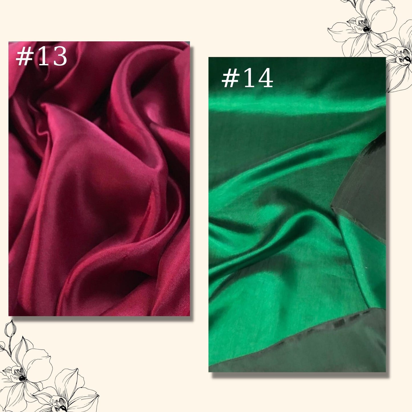 PURE MULBERRY SILK fabric by the yard – Satin silk fabric – 19mm - Silk apparel fabric - Gift for women - Sewing clothes