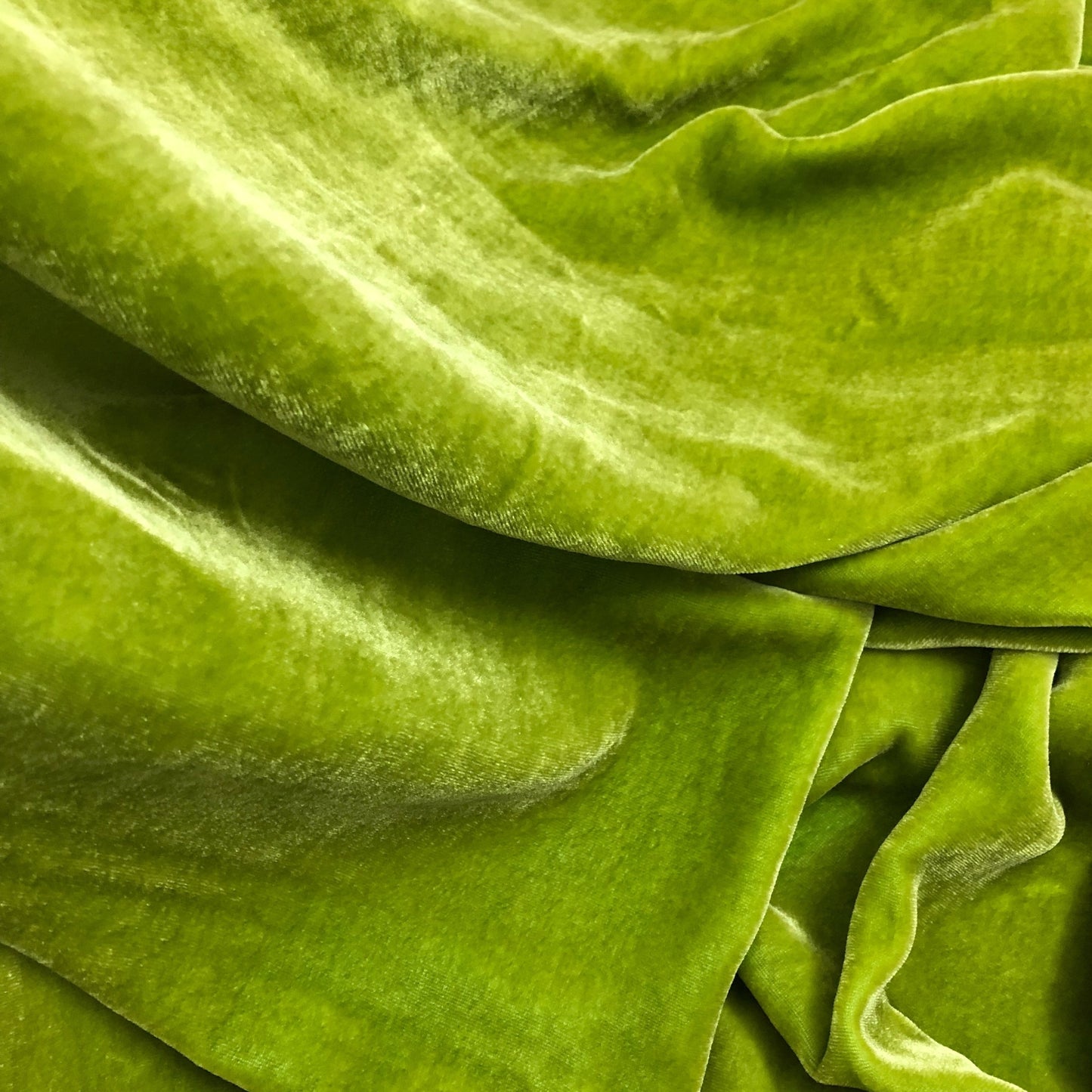 100% Pure Mulberry Silk Velvet Fabric - Luxury Silk Velvet - Silk for sewing - Green and yellow silk velvet