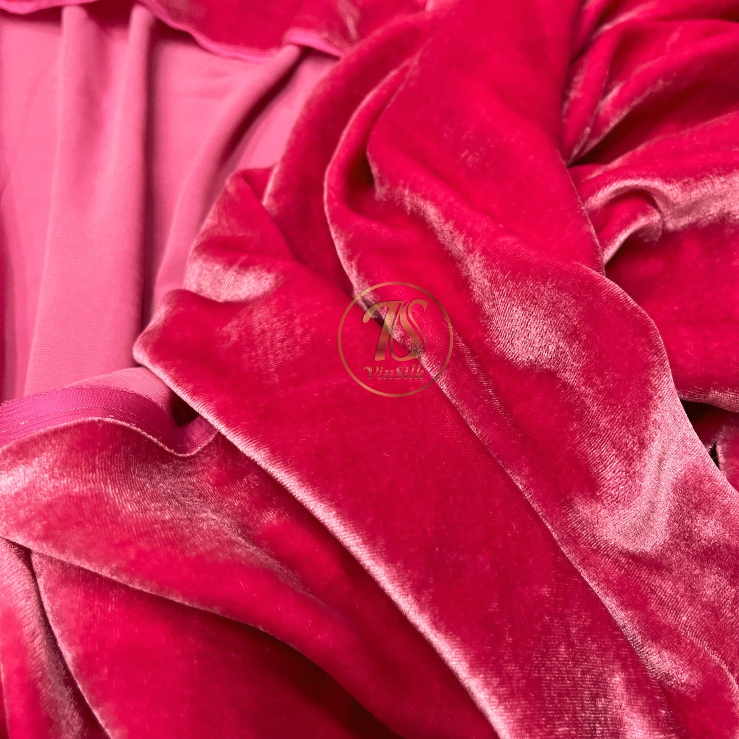 100% MULBERRY SILK VELVET fabric by the yard - Luxury Silk Velvet for Dress, Skirt, High End Garment - Silk apparel fabric - Pink silk velvet