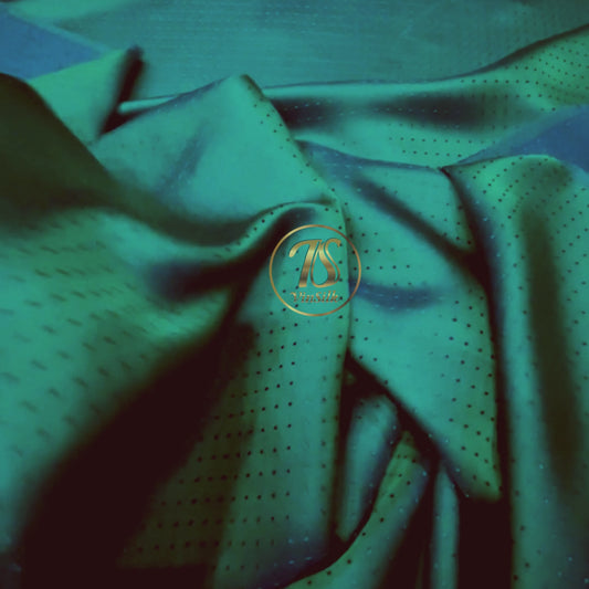 Sky blue fabric with mulberry rain dots pattern, Pure mulberry silk, Handmade fabric, Organic fiber