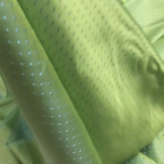 Lemon yellow fabric with mulberry rain dots pattern, Pure mulberry silk, Handmade fabric, Organic fiber